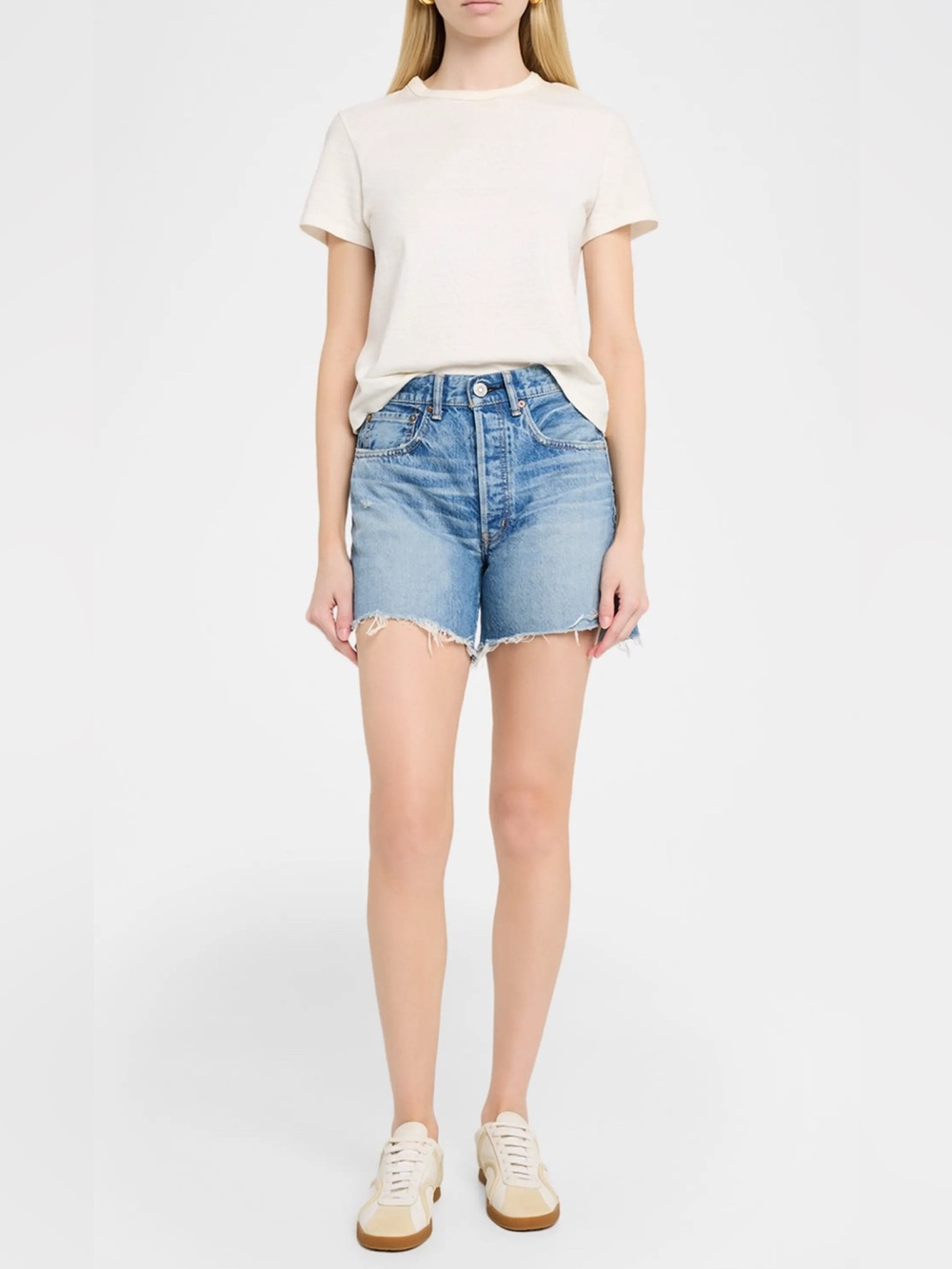 Moussy Vintage Jeans Graterford Denim Japan Button Fly  Long Shorts 26 NWT - Picture 2 of 5
